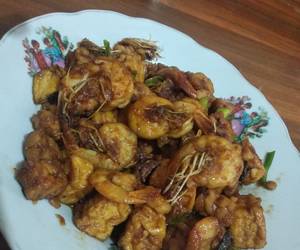 Resep mudah Udang tahu tempe tumis kecap Praktis Enak