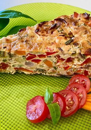 Une photo de Quiche sans pâte aux légumes d’été