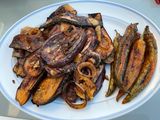 Légumes marinés grillés à la plancha