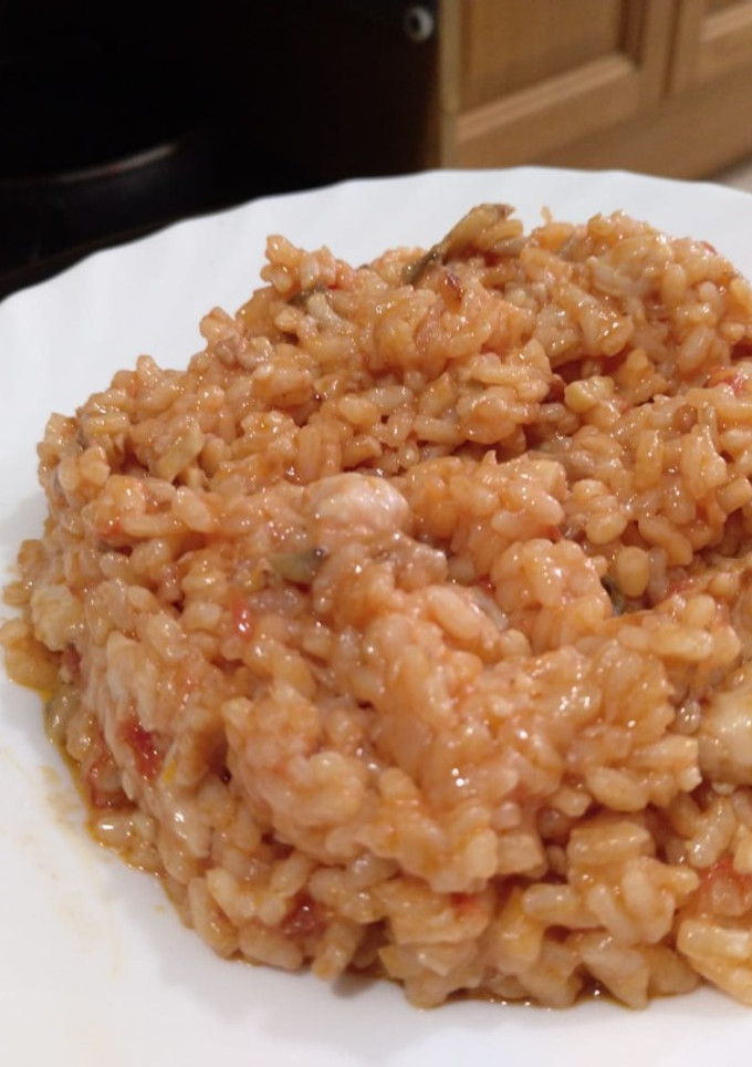 Una foto de Risotto de tomate