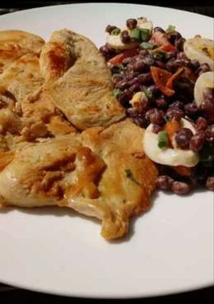 Una foto de Ensalada de porotos rojos