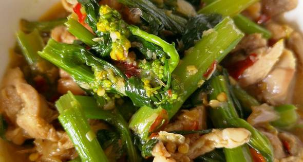 แกงผักกาดใส่ไก่