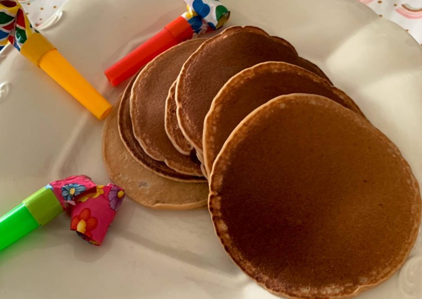 Tortitas americanas con nata en Thermomix