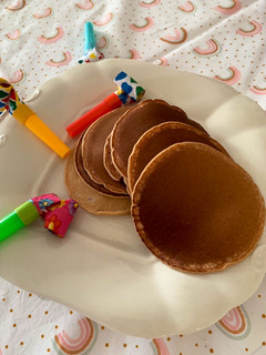 Una foto de Tortitas americanas con nata en Thermomix