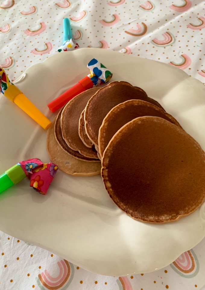 Una foto de Tortitas americanas con nata en Thermomix
