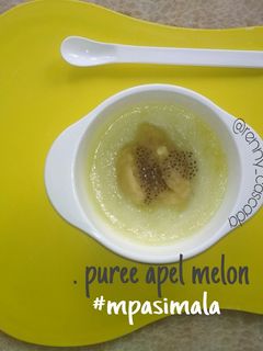 Foto resep Mpasi 6 bulan Puree apel melon