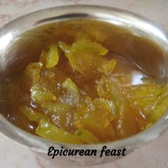 A picture of Plastic chutney Raw papaya sweet chutney.