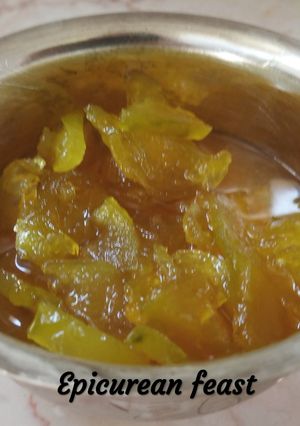 A picture of Plastic chutney Raw papaya sweet chutney.