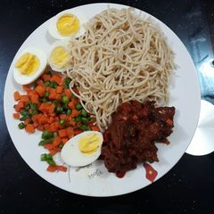 A picture of Spaghetti dadi (#abujamoms).