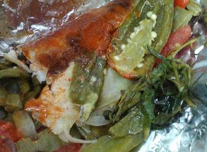 Una foto de Filete de pescado empapelado