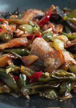 Foto resep Ikan asin gabus cabe ijo