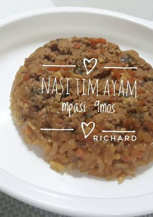 Foto resep Nasi tim ayam mpasi 9bulan