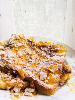 Foto resep Caramel French Toast with Cornflakes Crumbs