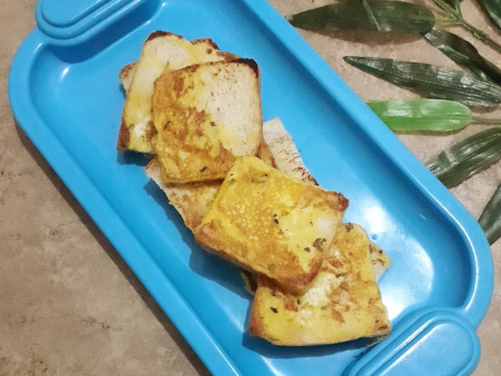 Cara Gampang Membuat French toast(roti bakar telor ala Perancis) Anti Gagal