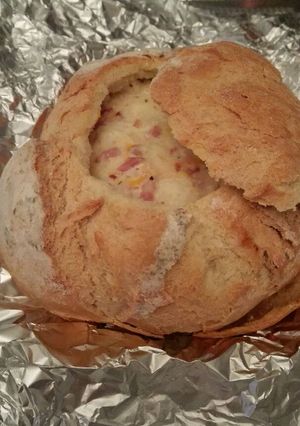 Una foto de Bollo de pan relleno