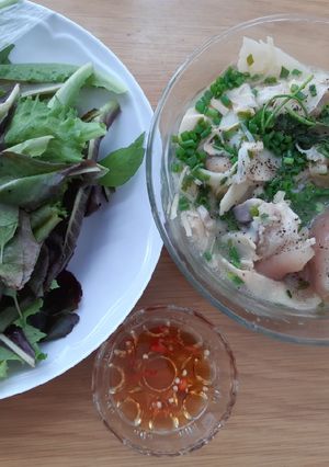 Hình của món Bún măng giò heo.