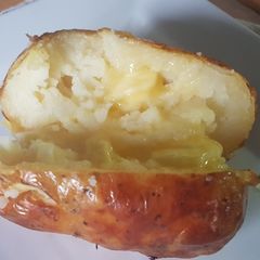 Crispy baked Jacket Potato A picture of Crispy baked Jacket Potato.