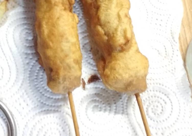 Corn dogs veganos