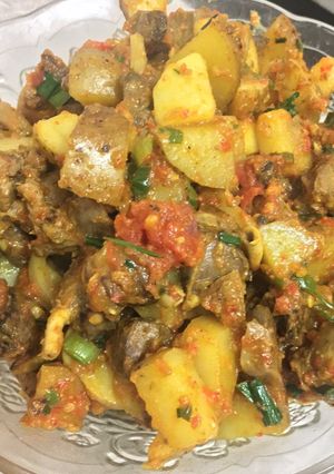 Foto resep Balado Ati Ampela Kentang