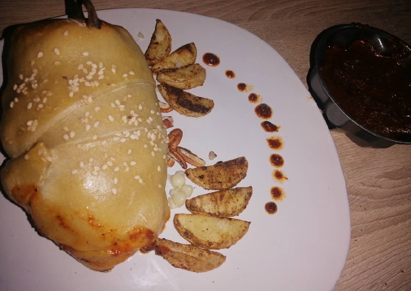 Rollo de chile poblano hojaldrado! 👨🍳🔥