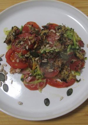 Cukkini "Tészta" 🥒 Stilton Sajttal 🧀 és Friss Bazsalikommal 🌿 recept fotója