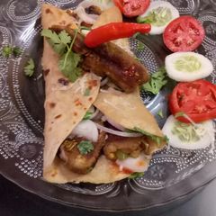 Grill veg cheese Kebab Roll A picture of Grill veg cheese Kebab Roll.