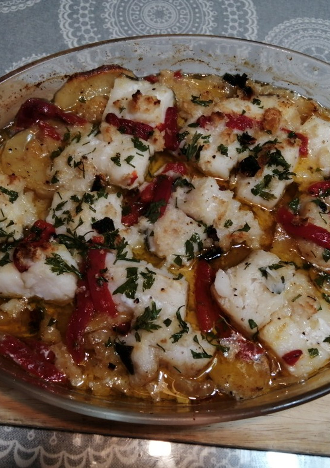 Una foto de Bacalao al horno con patatas (congelado) fácil