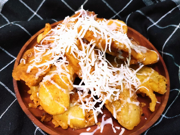 Wajib coba! Cara gampang memasak Pisang Goreng Barangan Crispy topping Keju dijamin istimewa