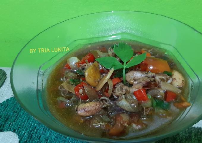 Cumi Pedas Hitam Saori Saus Tiram