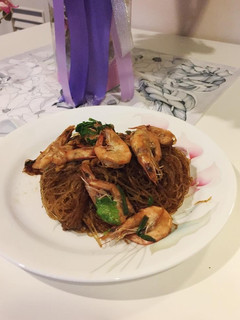 รูปของ กุ้งอบวุ้นเส้นกะทะ