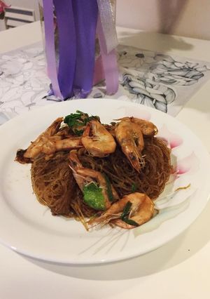 รูปของ กุ้งอบวุ้นเส้นกะทะ