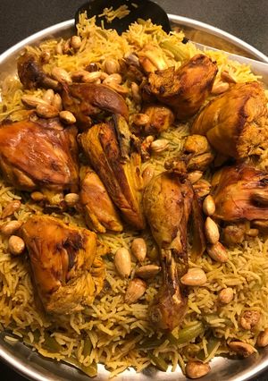 صورة لوصفة ارز بالدجاج والخلطه