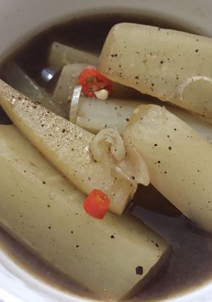 Hình của món Củ cải kho tương.
