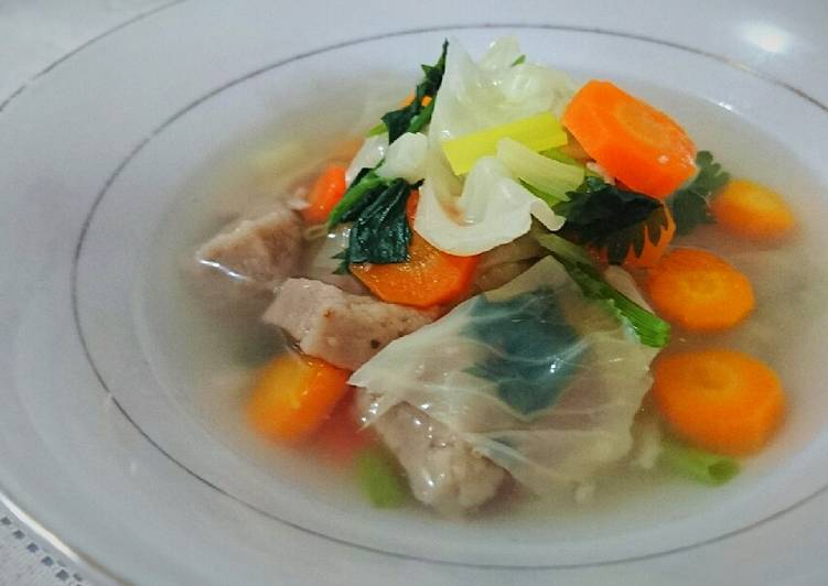 Resep Sop Bakso Sayuran | Cara Bikin Sop Bakso Sayuran Yang Sempurna