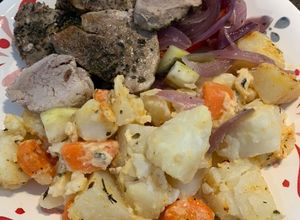 Una foto de Filete de cerdo al horno con papas mayo