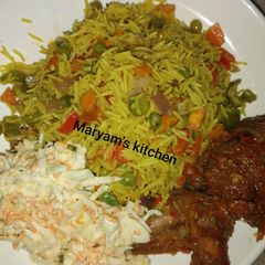 Extra veggie Coconut fried rice A picture of Extra veggie Coconut fried rice.