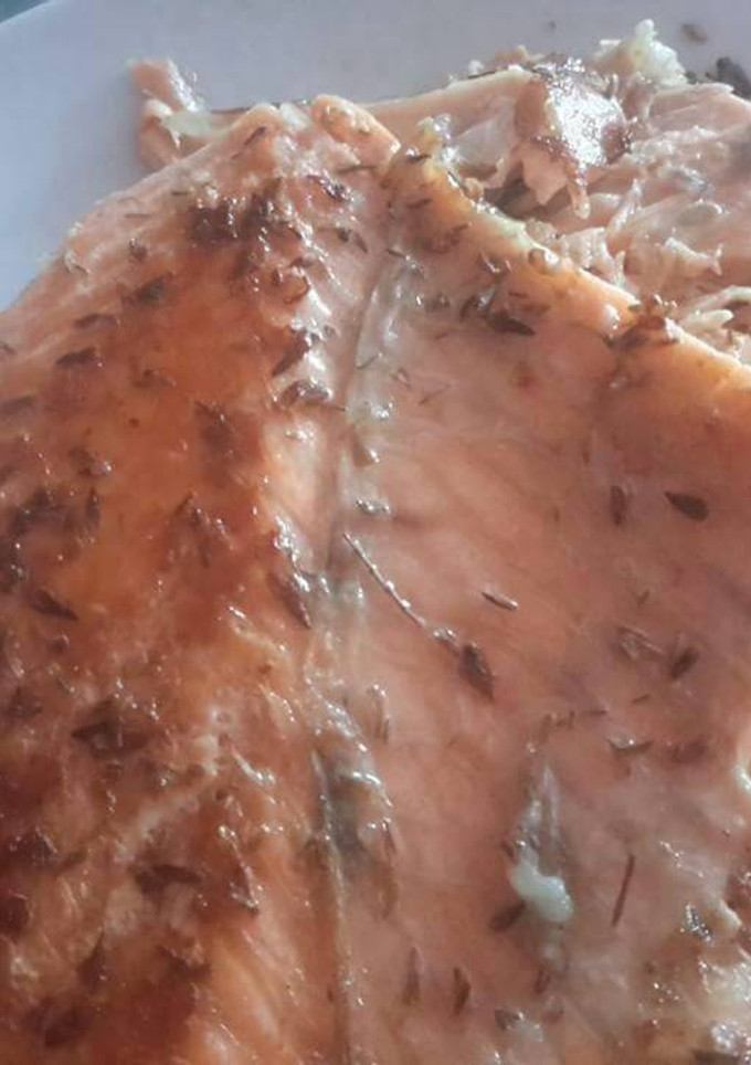 Una foto de Salmon al horno
