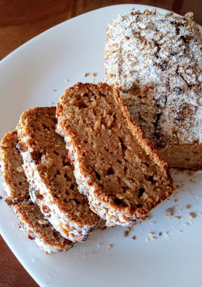 Una foto de Budín de avena fermentada y manzanas 🍏🍏