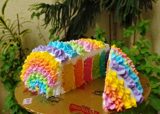 Recipe of Super Quick Rainbow cake