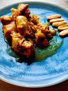 Una foto de Pollo picante al Martini