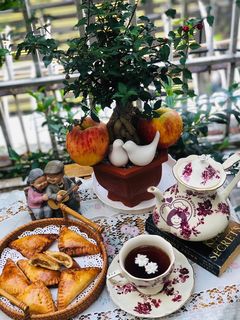 Hình của món Bánh nhân táo mùa thu.