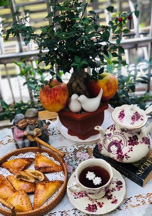 Hình của món Bánh nhân táo mùa thu.