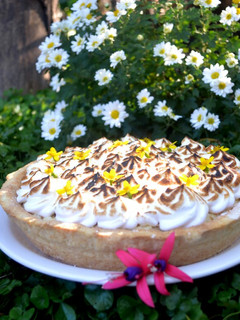 Una foto de Tarta de dulce de leche, pastelera y merengue🌺