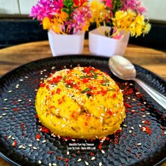 A picture of Jowar Flour Kathiyawadi Khichu - Tangy & Spicy with Buttermilk - Healthy Gluten-Free Breakfast.