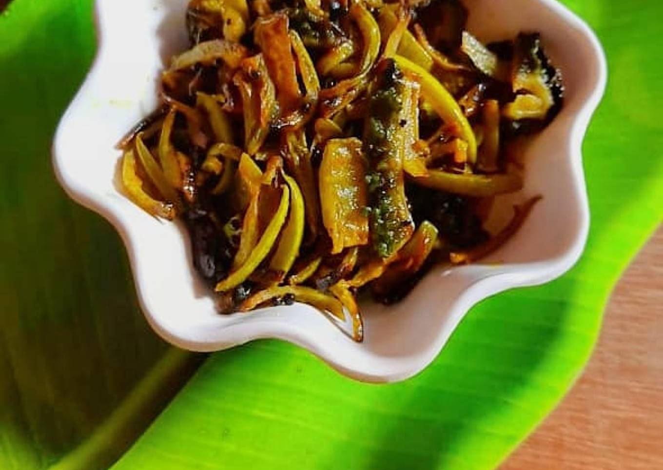 Bottle gourd peel stir fry