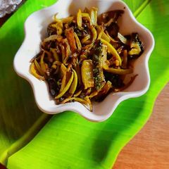 A picture of Bottle gourd peel stir fry.