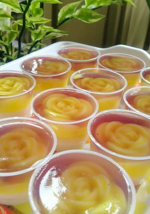 Foto resep Puding mawar