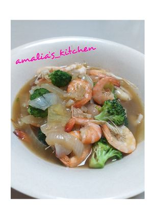 Foto resep Udang cah brokoli saus tiram