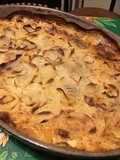 Potato Gratin Dauphinoise with Roasted Garlic and Two Cheeses