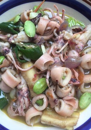 Foto resep Cumi asin tumis pete
